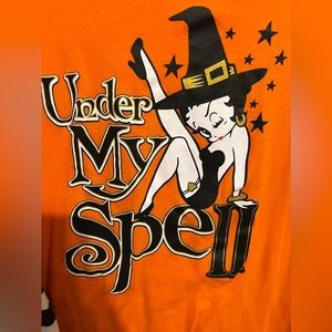 Under My Spell Betty Boop long sleeve Halloween shirt
